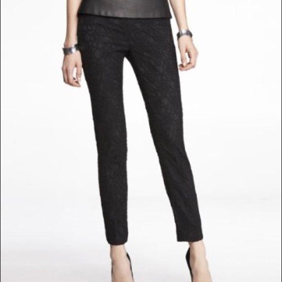 Express Columnist Lace Overlay Pants 